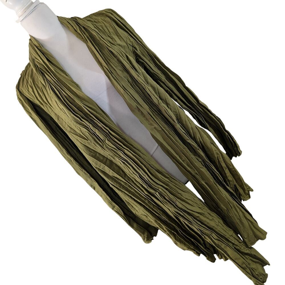 JONES NEW YORK! FAB KHAKI GREEN COTTON BLEND SCRUNCHY JACKET, BLAZER! SZ 1X